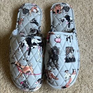Vera Bradley Women's Quilted Dog Print Slippers